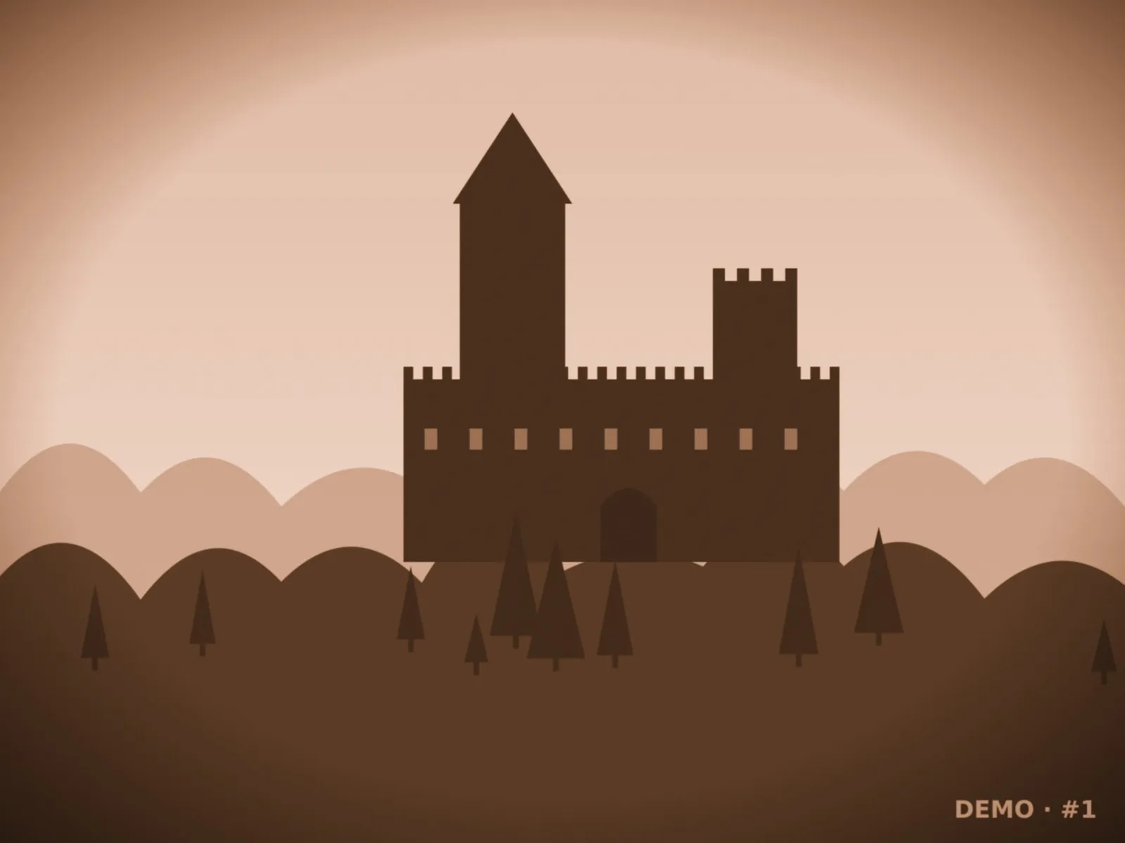 Computererzeugtes Platzhalterbild: Burg mit Bergfried