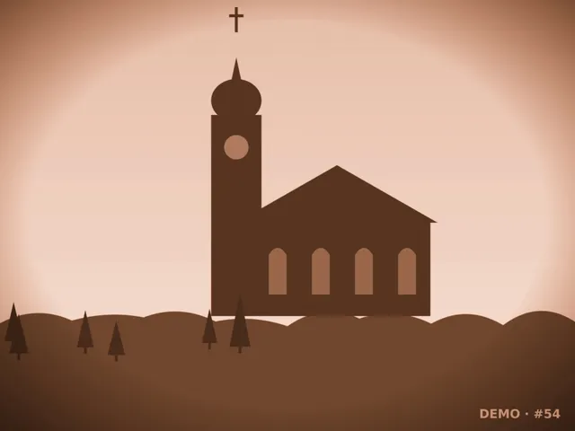 Computererzeugtes Platzhalterbild: Evangelische Kirche mit Turm