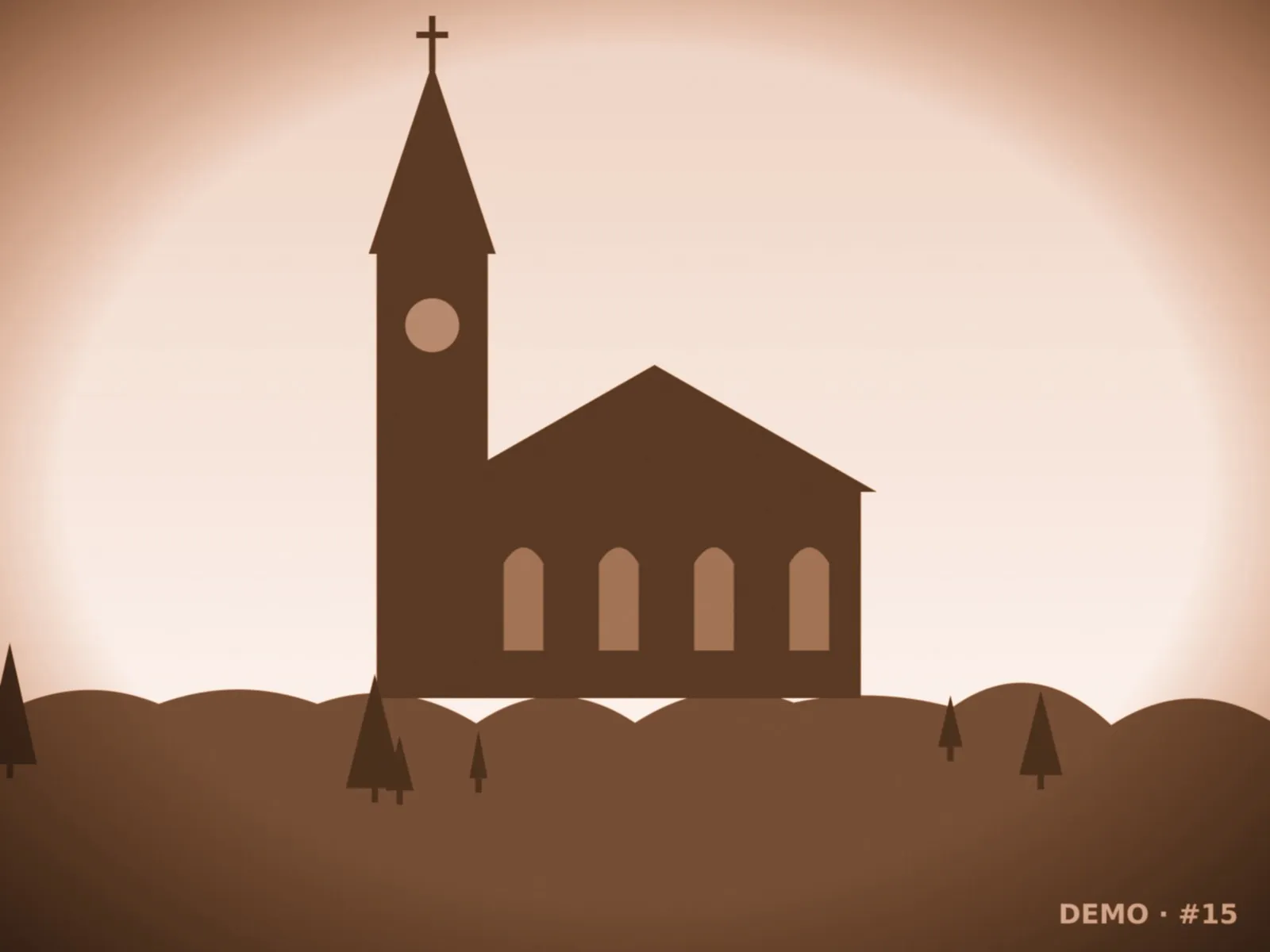Computererzeugtes Platzhalterbild: Kirchturm im Sommer