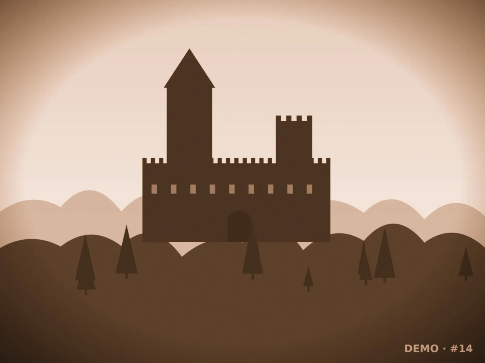Computererzeugtes Platzhalterbild: Burg mit Bergfried