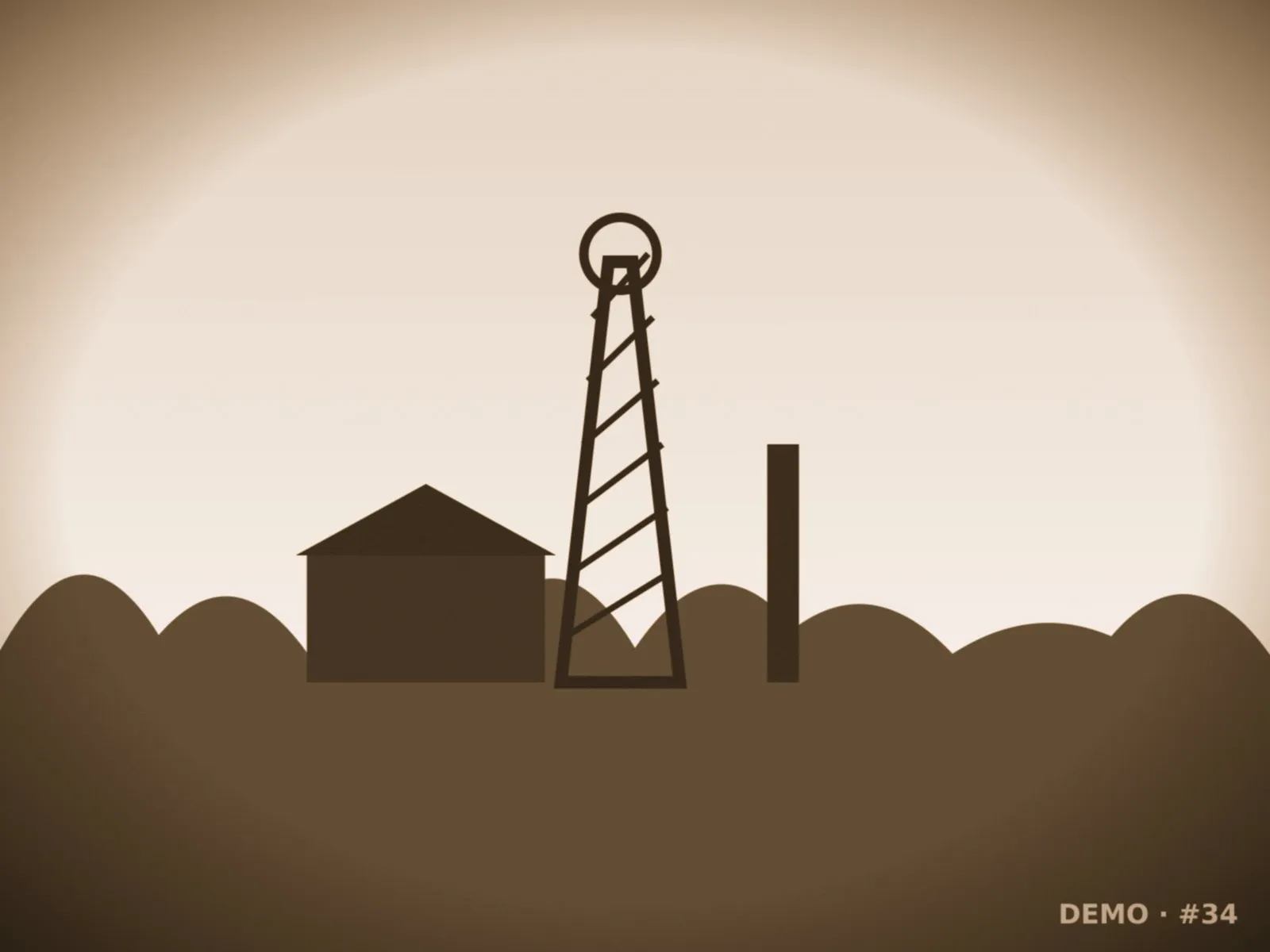 Computer-generated placeholder image: Antimony mine facilities
