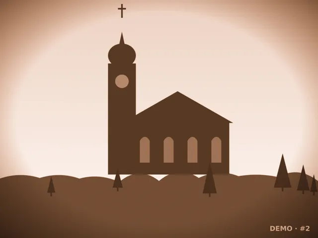 Computererzeugtes Platzhalterbild: Evangelische Kirche mit Turm