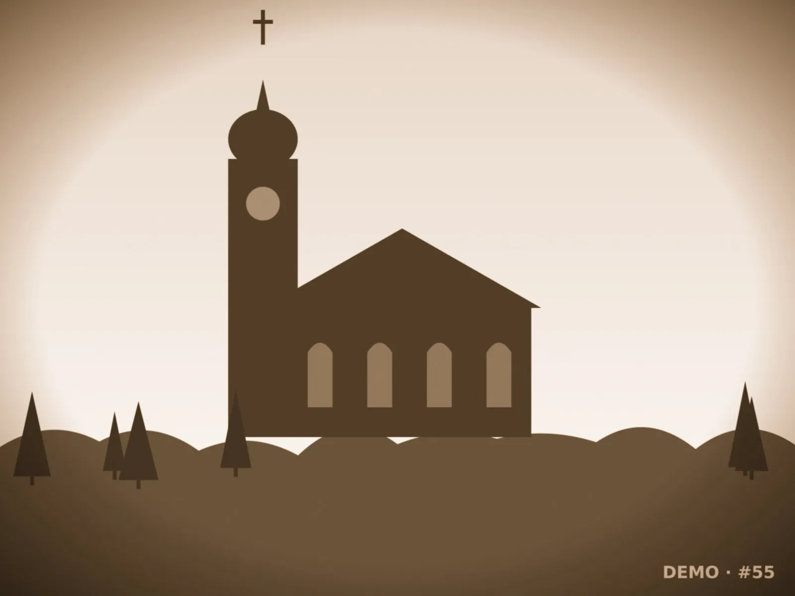Computererzeugtes Platzhalterbild: Kirche mit Zwiebelturm