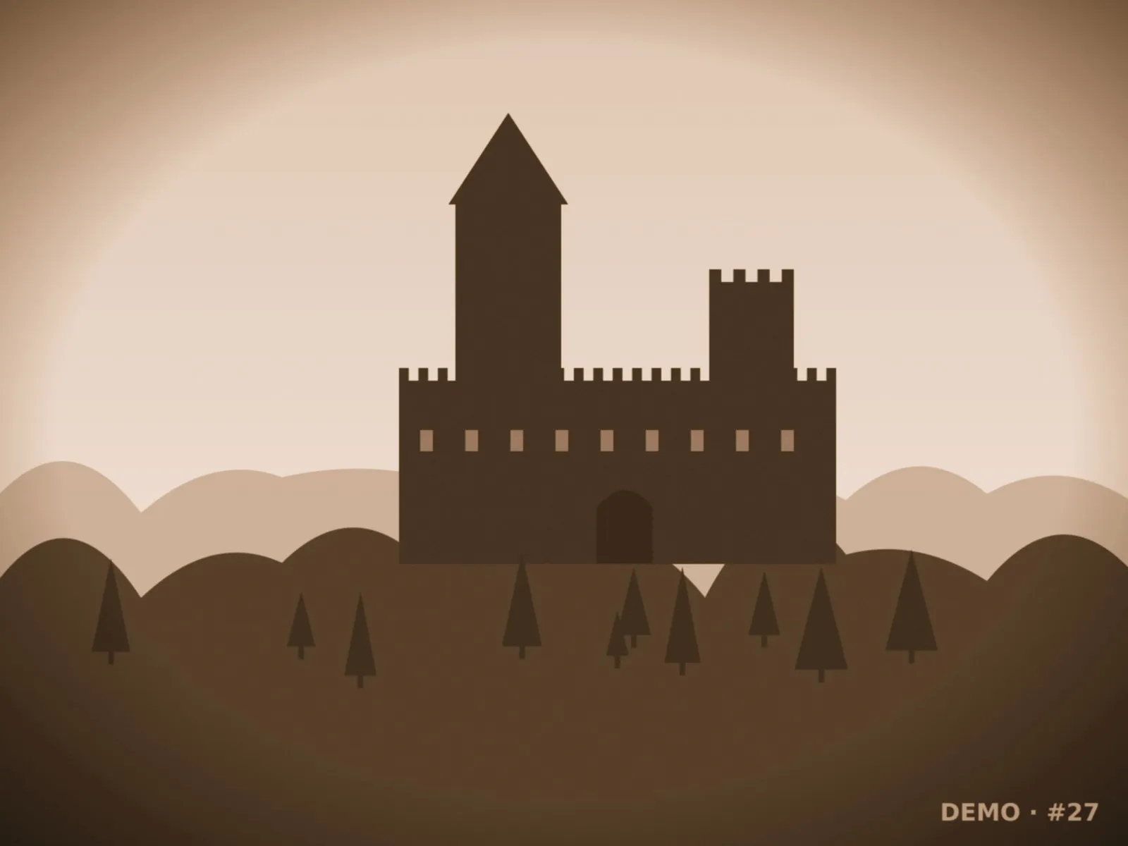 Computererzeugtes Platzhalterbild: Die Burg im Abendlicht