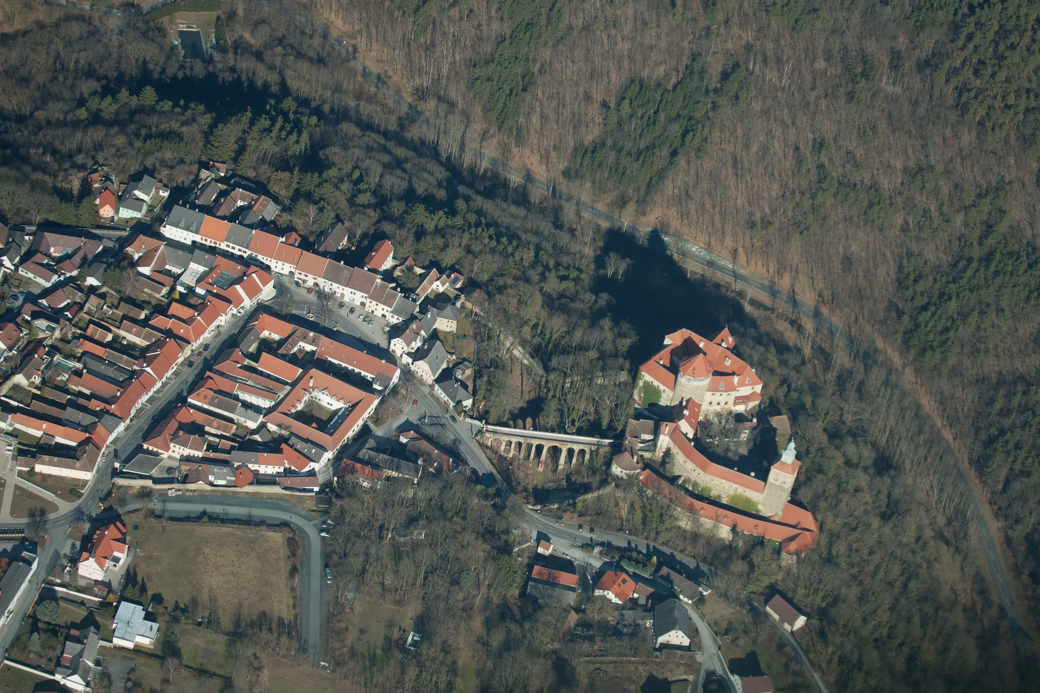 Burg Schlaining aerial view